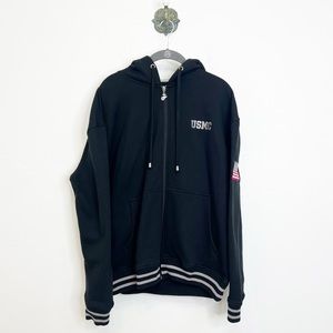 The Bradford Exchange United States Marine Corp Zip Up Hooded Jacket Men’s M